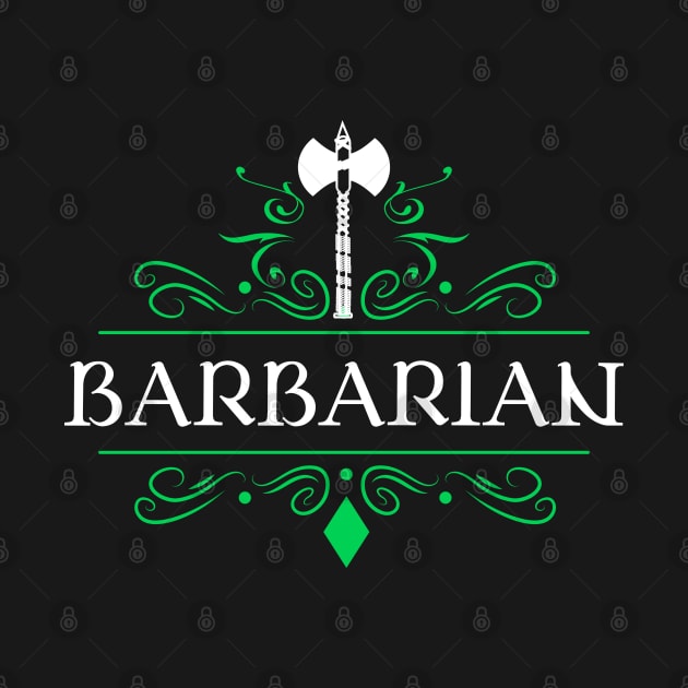 Barbarian Character Class Tabletop RPG - Role-playing Series by pixeptional