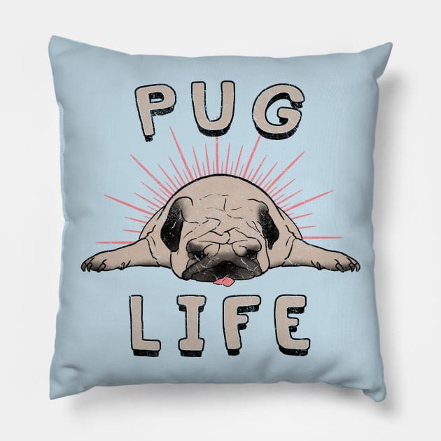 Pug Life Pillow by jozvoz