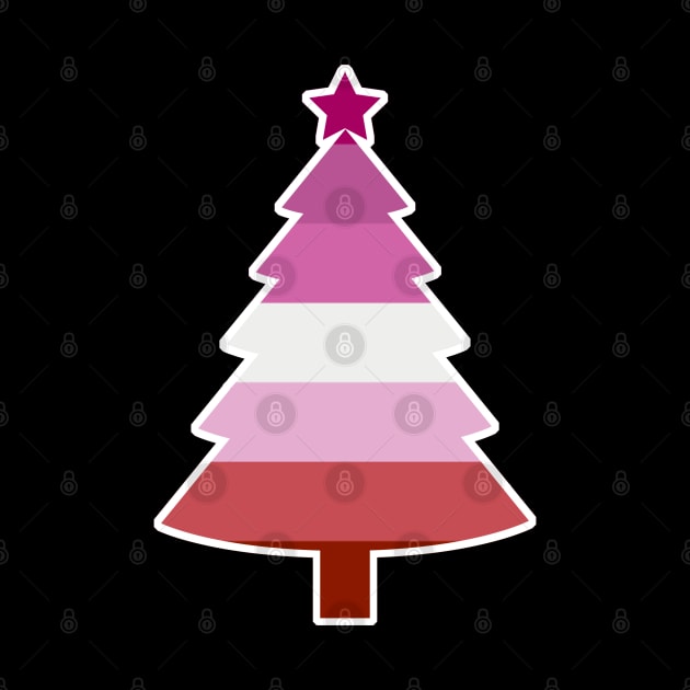 Christmas Tree LGBT Flag Lipstick Lesbians by aaallsmiles