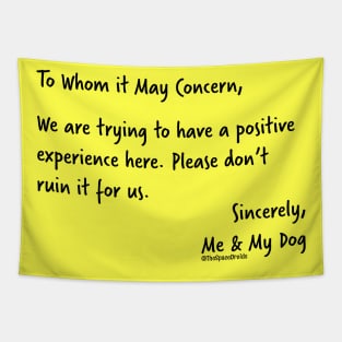 Positive Experience - Black Text Tapestry