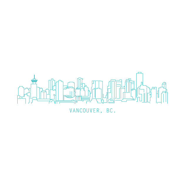 Vancouver skyline line art by scotmccormack