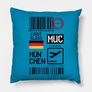 Munich travel tag Pillow