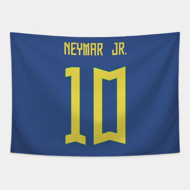 Neymar Jr Brazil Away Jersey 2023 Tapestry by Alimator