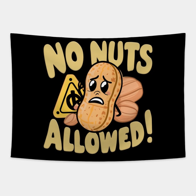 No Nuts Allowed!, Peanut Design Tapestry by RazorDesign234