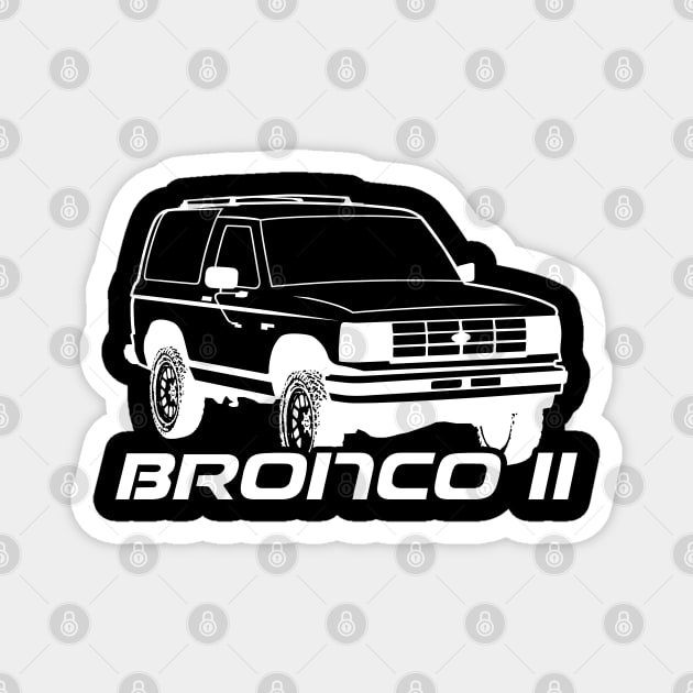 1989-1990 Ford Bronco II Black, with tires Magnet by The OBS Apparel