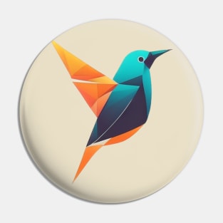 Paradise Bird - Geometric bird design for the environment Pin