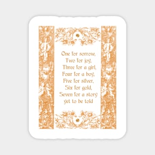 Raven Poem Gothic Nursery Rhyme Gold Gothic Frame Magnet