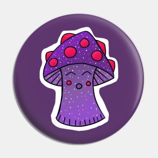 Cute Happy Sleepy Mushroom Pin