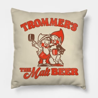 Trommer's Gnomes Retro Defunct Malt Beer Pillow