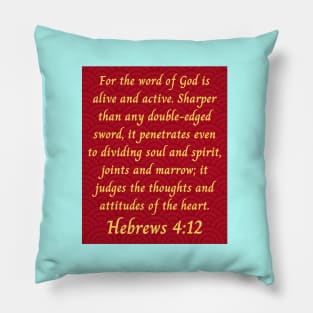 Bible Verse Hebrews 4:12 Pillow