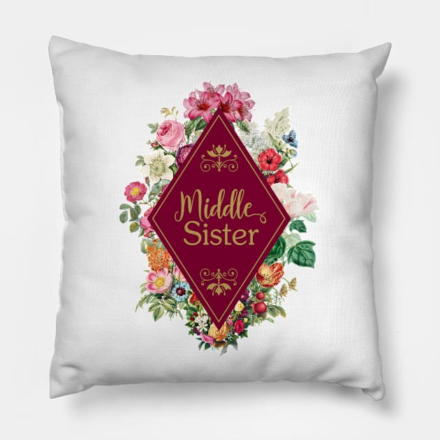 Matching Sister Gifts - Middle Sister Pillow by get2create