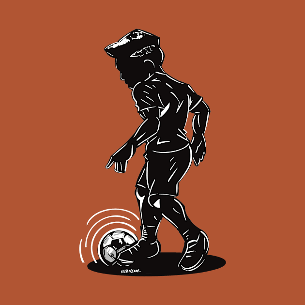 Footballer Silhouette 6 by BoldLineImages18