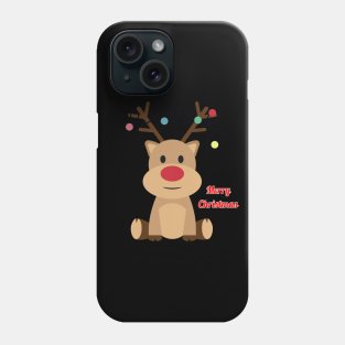 Majestic Reindeer in a Merry Christmas Setting Phone Case