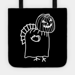 Spooky Thanksgiving Turkey Wearing Halloween Costume Tote