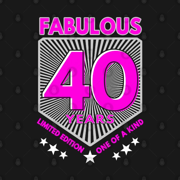 fabulous 40th birthday by Moonsmile Products