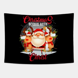 Christmas Begins With Christ Tapestry