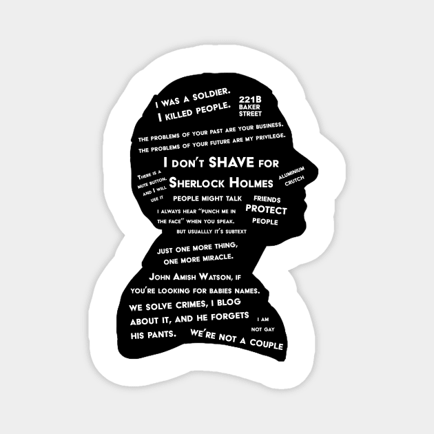 John Watson · BBC tv show sherlock Magnet by Uwaki