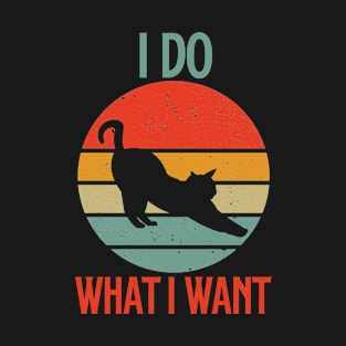 Do What I Want Vintage Black Cat Red Cup Funny My Cat T-Shirt