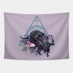 Kawaii Dung Beetle Tapestry