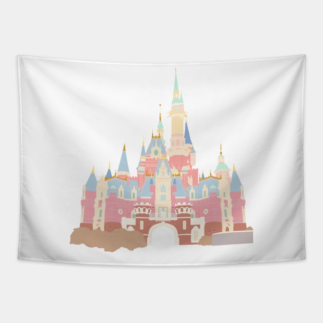 Castle 4 Tapestry by littlemoondance