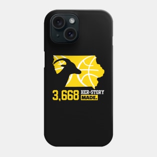 3,668 her-story made Caitlin Clark Phone Case