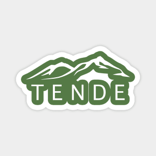 Tende et ses montagnes - dessin blanc Magnet