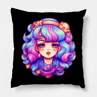 Cute Kawaii Girl Pillow