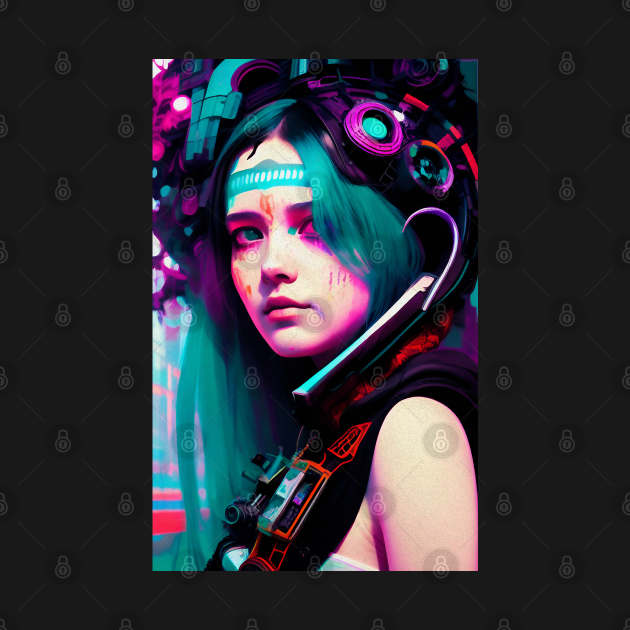 Abstract Cyberpunk Girl by Voodoo Production