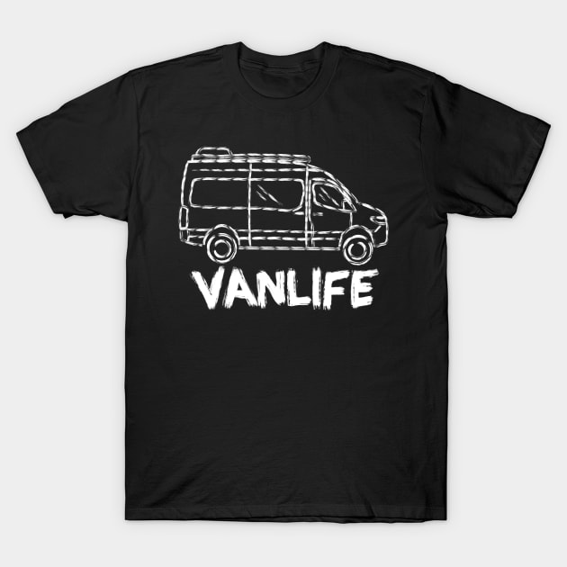 Van Life T Shirt With Minimalist Design Van Life T Shirt With Minimalist Design