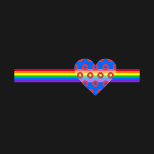 Phish Donuts Heart with Pride Rainbow T-Shirt