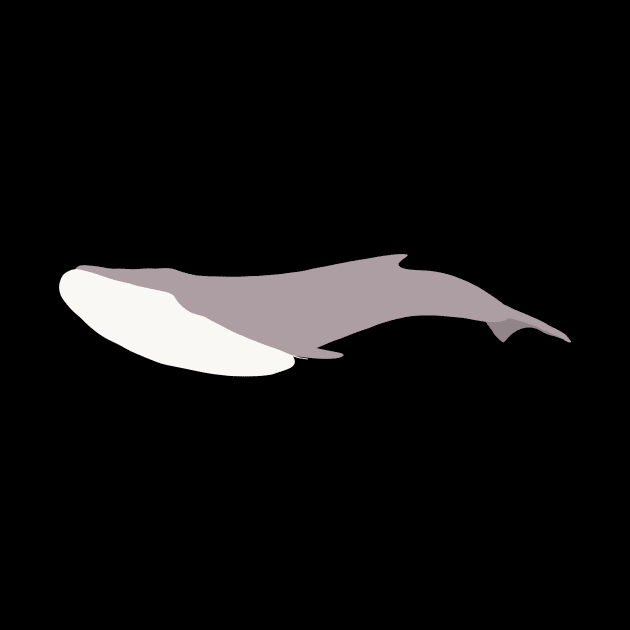 Minimalist Color Block Whale by Pixelchicken