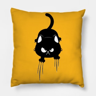 Angry kitty ripping Pillow