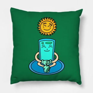 Cartoon funny meditation Pillow