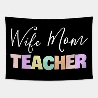 Wife Mom Teacher Tapestry