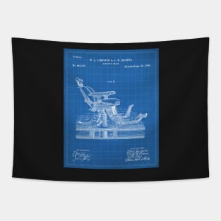 Dental Chair Patent - Dentist Dentists Office Art - Blueprint Tapestry