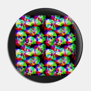 Glitchy Skulls Pin