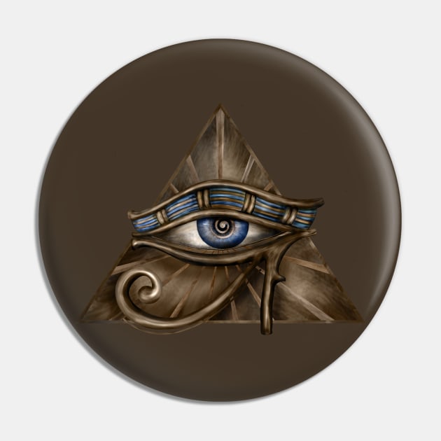Egyptian Eye of Horus - Wadjet Digital Art Pin by Nartissima
