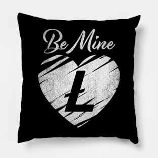 Valentine Be Mine Litecoin LTC Coin To The Moon Crypto Token Cryptocurrency Blockchain Wallet Birthday Gift For Men Women Kids Pillow