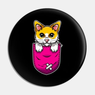 Cute Cat In Bag Cats Lover Pin