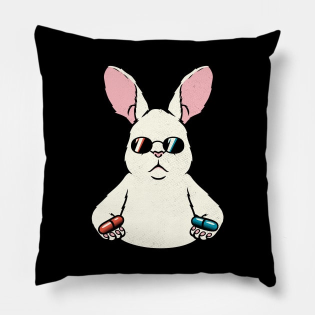 Follow The White Rabbit Pocket by Tobe Fonseca Pillow by Tobe_Fonseca