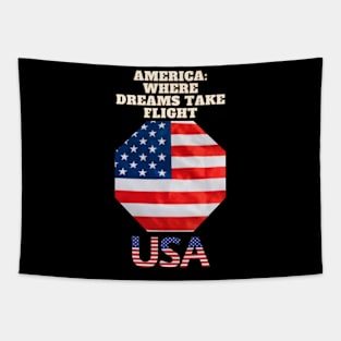 America: Where Dreams Take Flight Tapestry