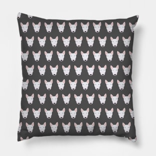 White Bull Terrier Pillow