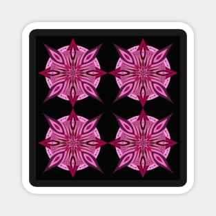 Pink repeat mandala Magnet