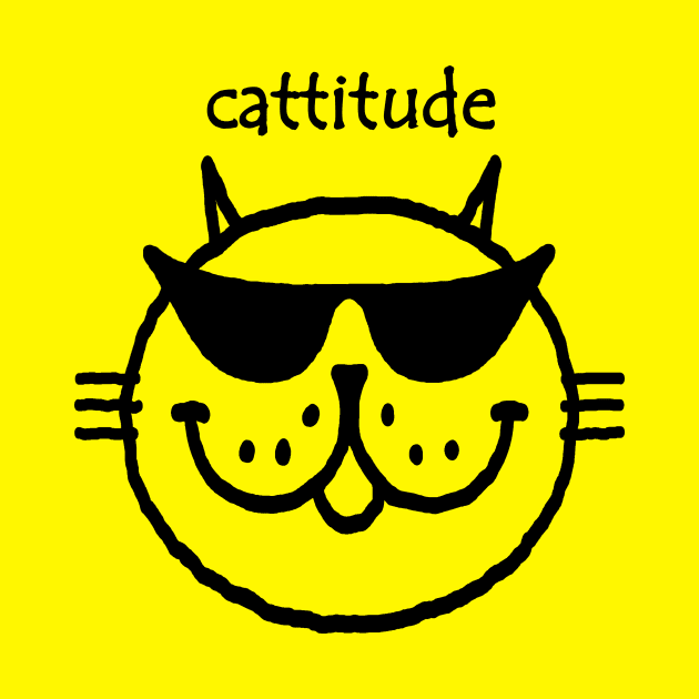 cattitude (black outline) by RawSunArt
