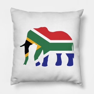 Elephant South Africa Flag Pillow