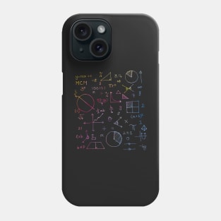 Math formulae (watercolor background) Phone Case