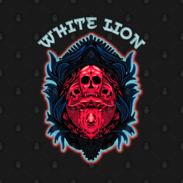 demon skull and buffalo ~ White Lion by Katab_Marbun