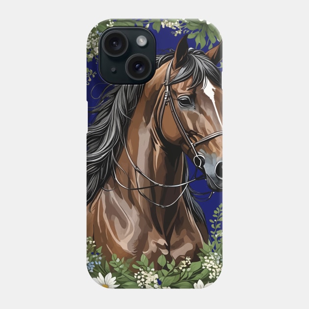 Massachusetts Morgan Horse And Mayflowers Phone Case by taiche