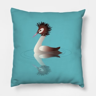 Great crested grebe Pillow