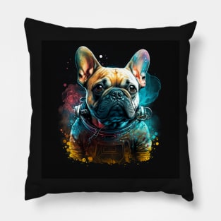 French Bulldog Puppy Frenchy doggy dog Sci-fi Pillow